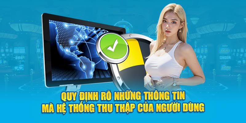 Quy định rõ những thông tin mà hệ thống thu thập của người dùng